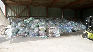 Piles and piles of PET bottles